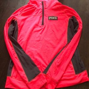 Pink running pull over jacket